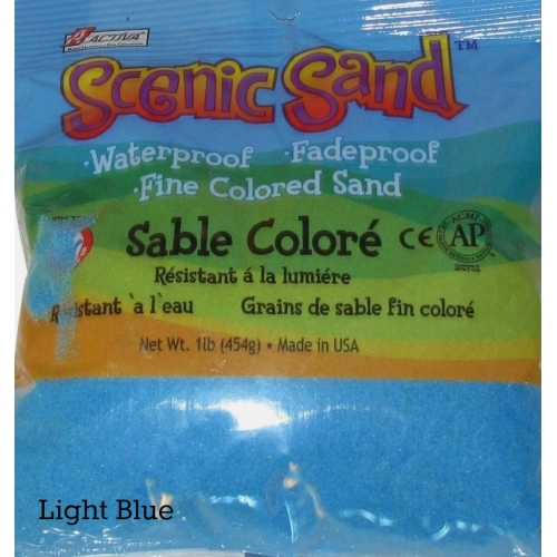 Scenic Sand™ Craft Colored Sand, Light Blue, 1 lb (454 g) Bag